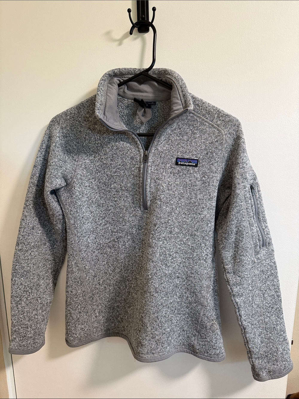 Women’s Patagonia Heather Gray Half-Zip Fleece Pullover